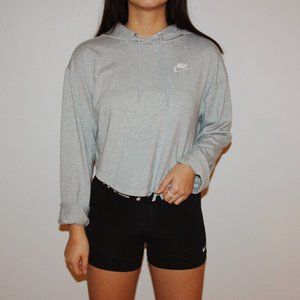 SOLD Nike Gray Cropped Hoodie